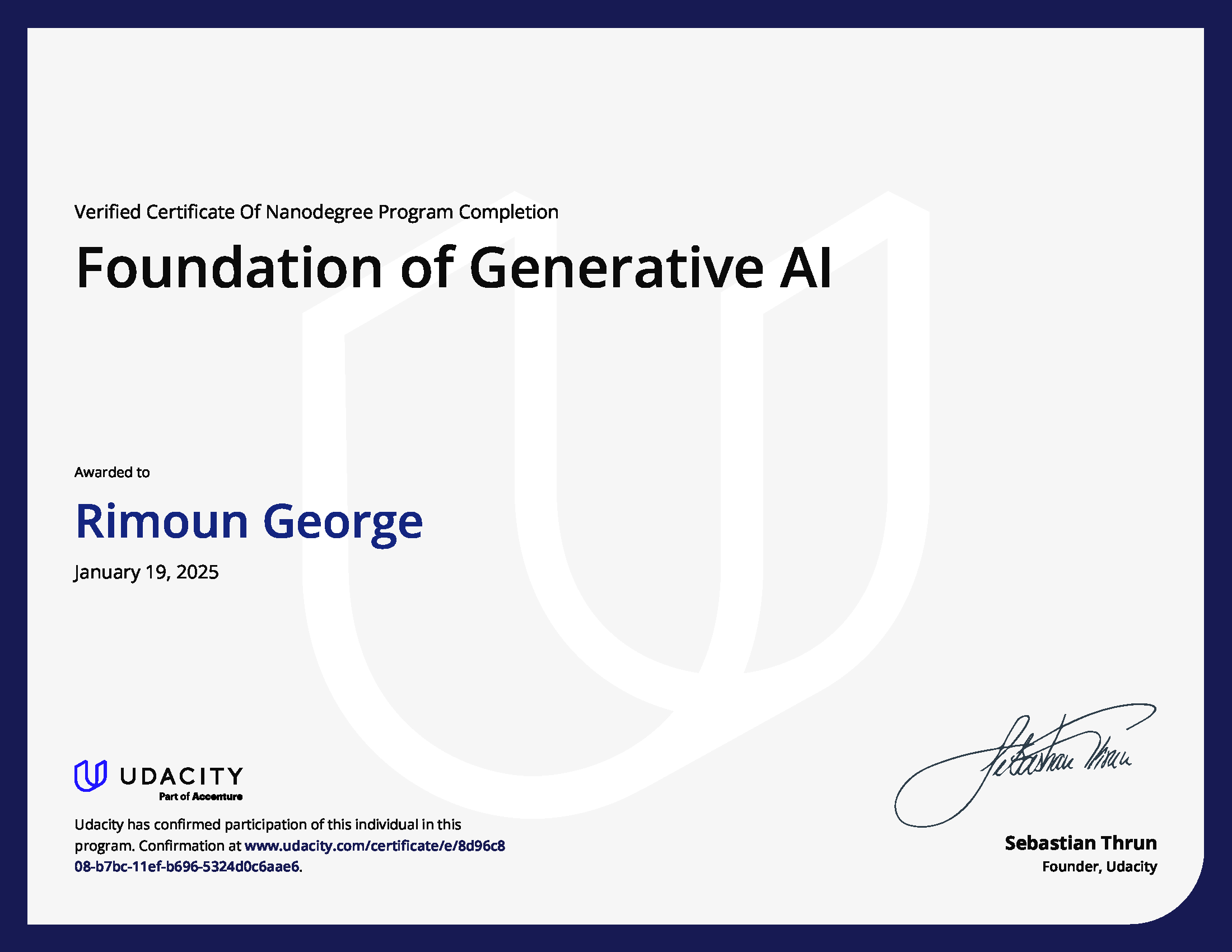 Foundation of Generative AI