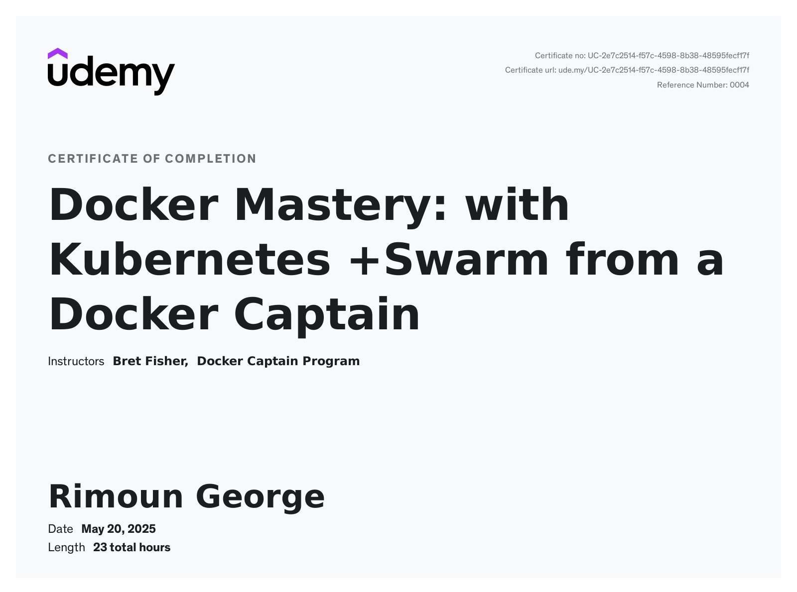 Docker Mastery: with Kubernetes + Swarm