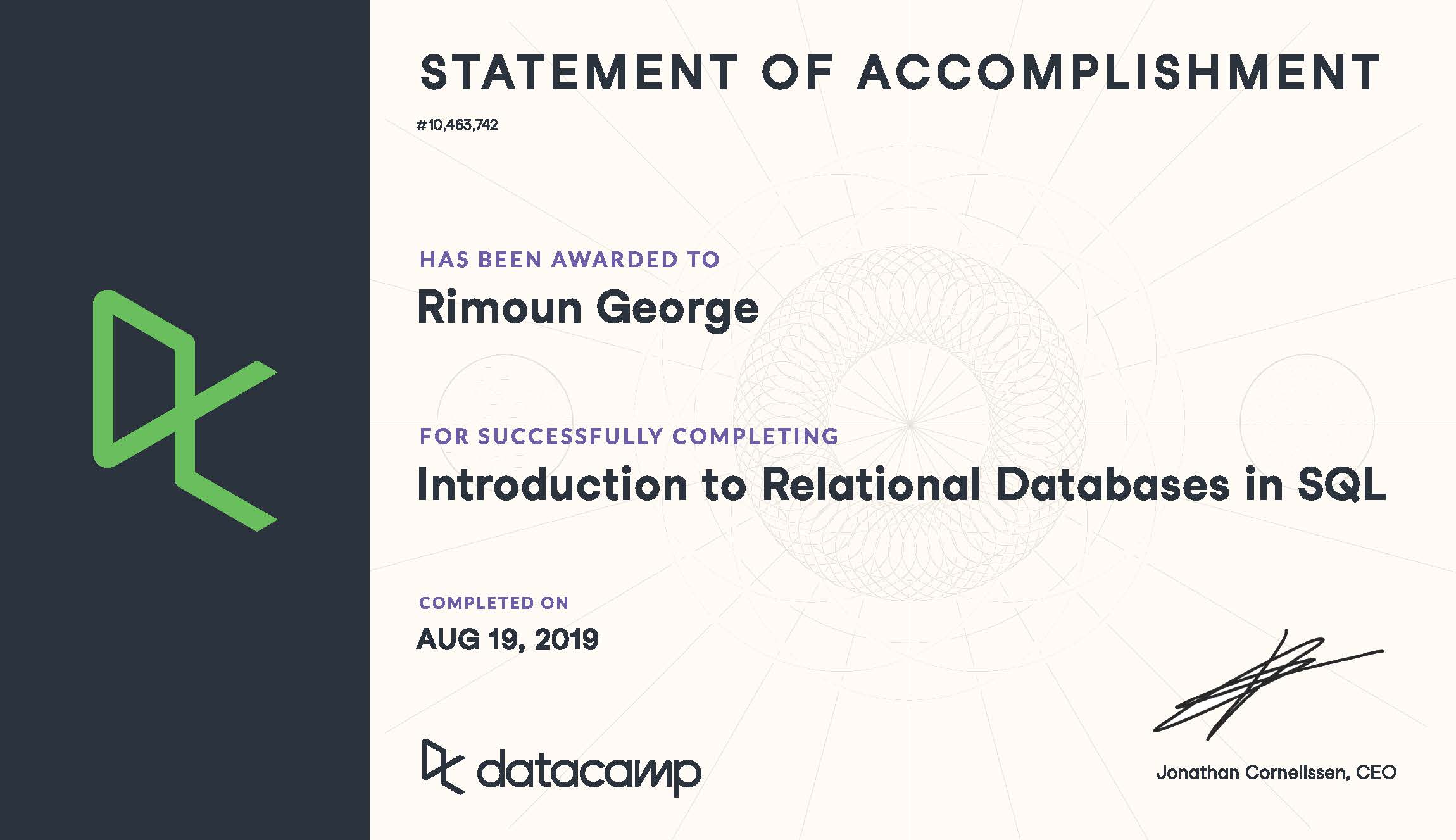Introduction to Relational Databases in SQL