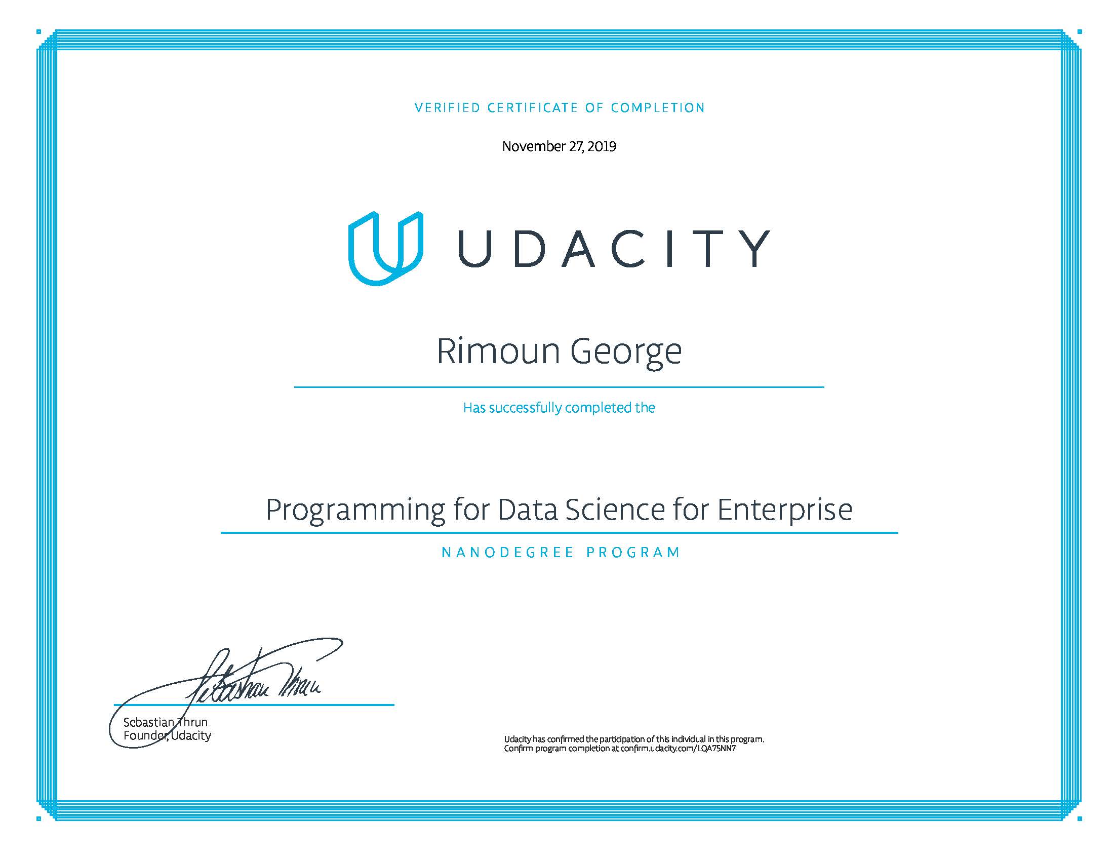 Programming for Data Science for Enterprise Nanodegree