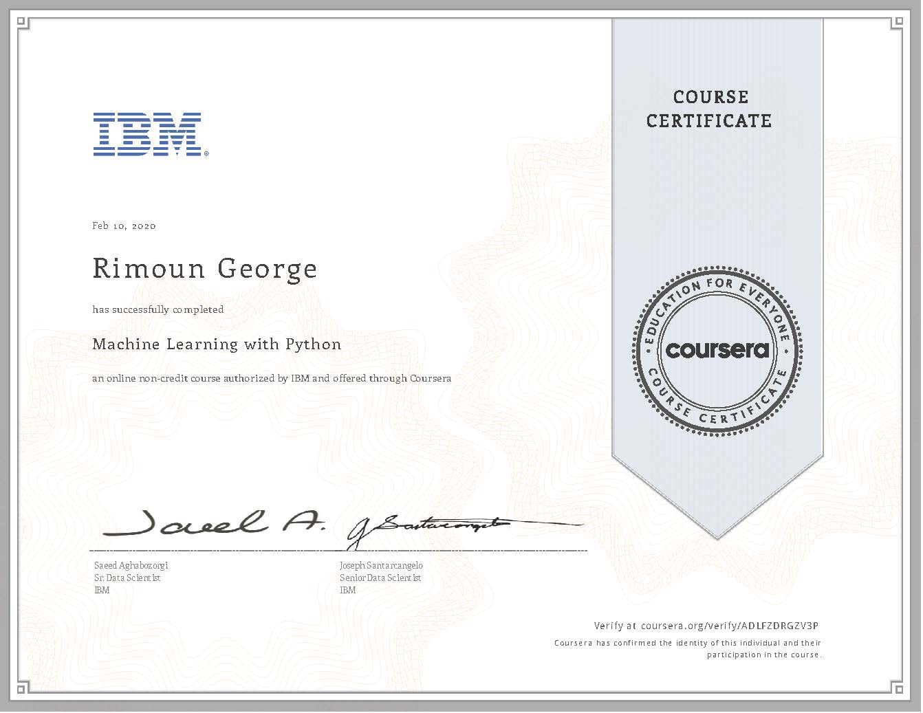 Machine Learning with Python